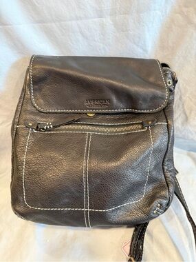 American Leather Co. Black Leather Backpack